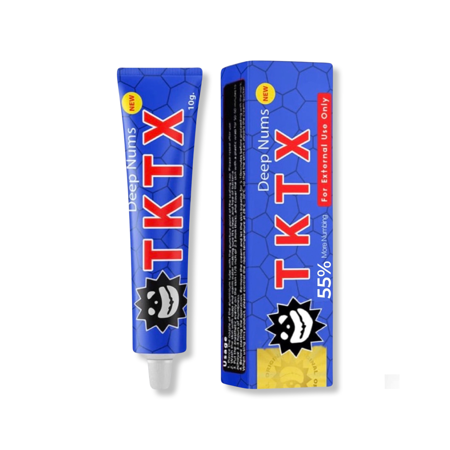 TKTX Blue 55% Numbing Cream – Advanced Pain Relief for Tattoos & Cosmetic Procedures 10g