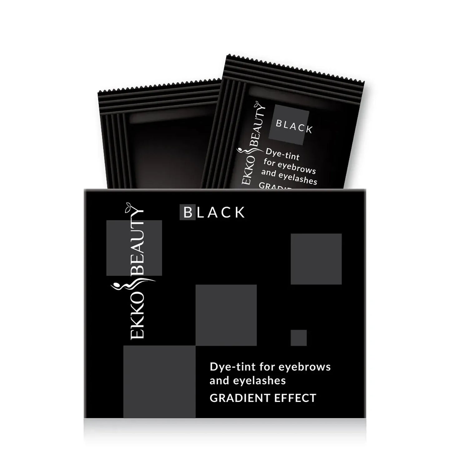 EkkoBeauty Gradient effect eyebrow and eyelash tint, Black, 3ml