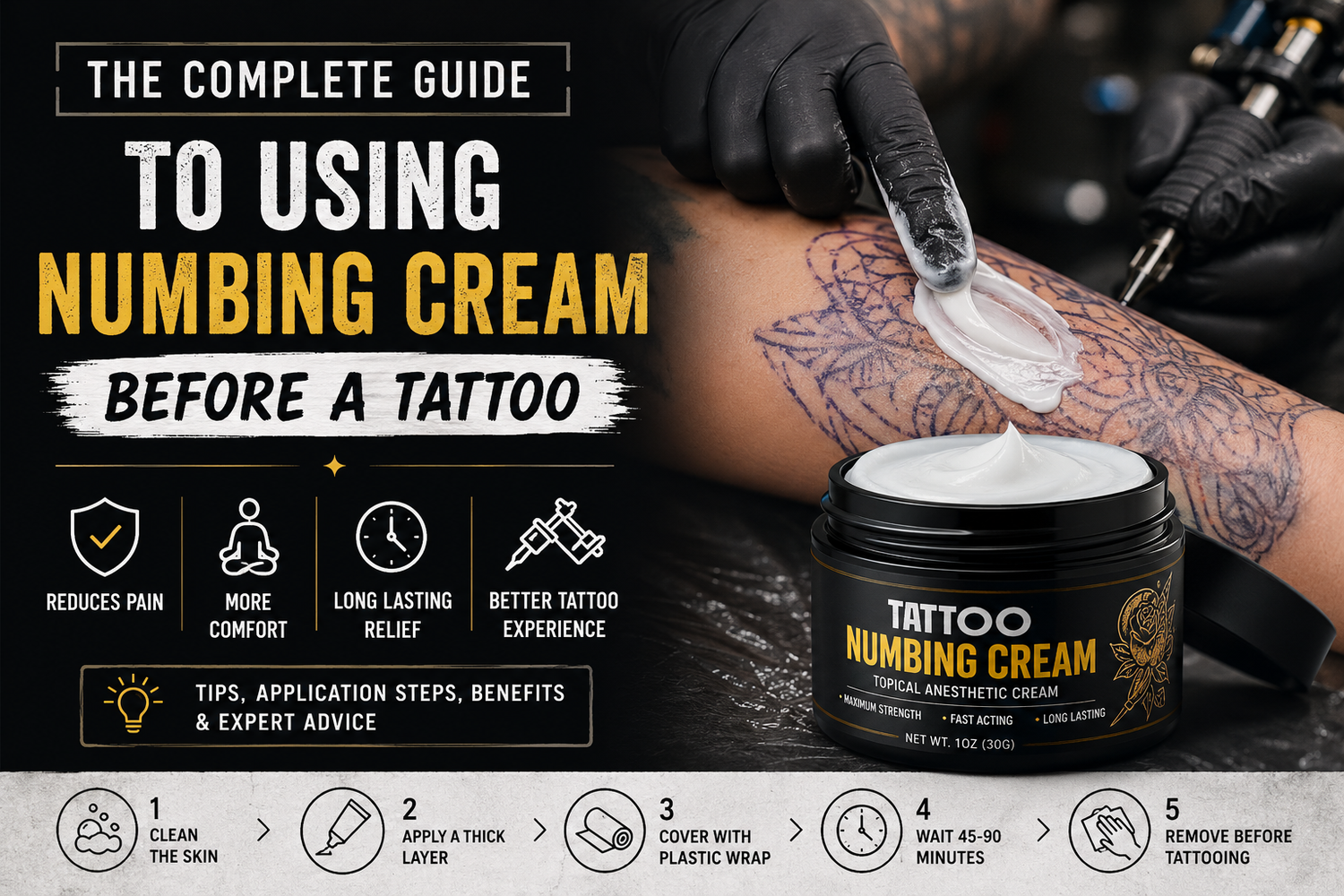 The Complete Guide to Using Numbing Cream Before a Tattoo