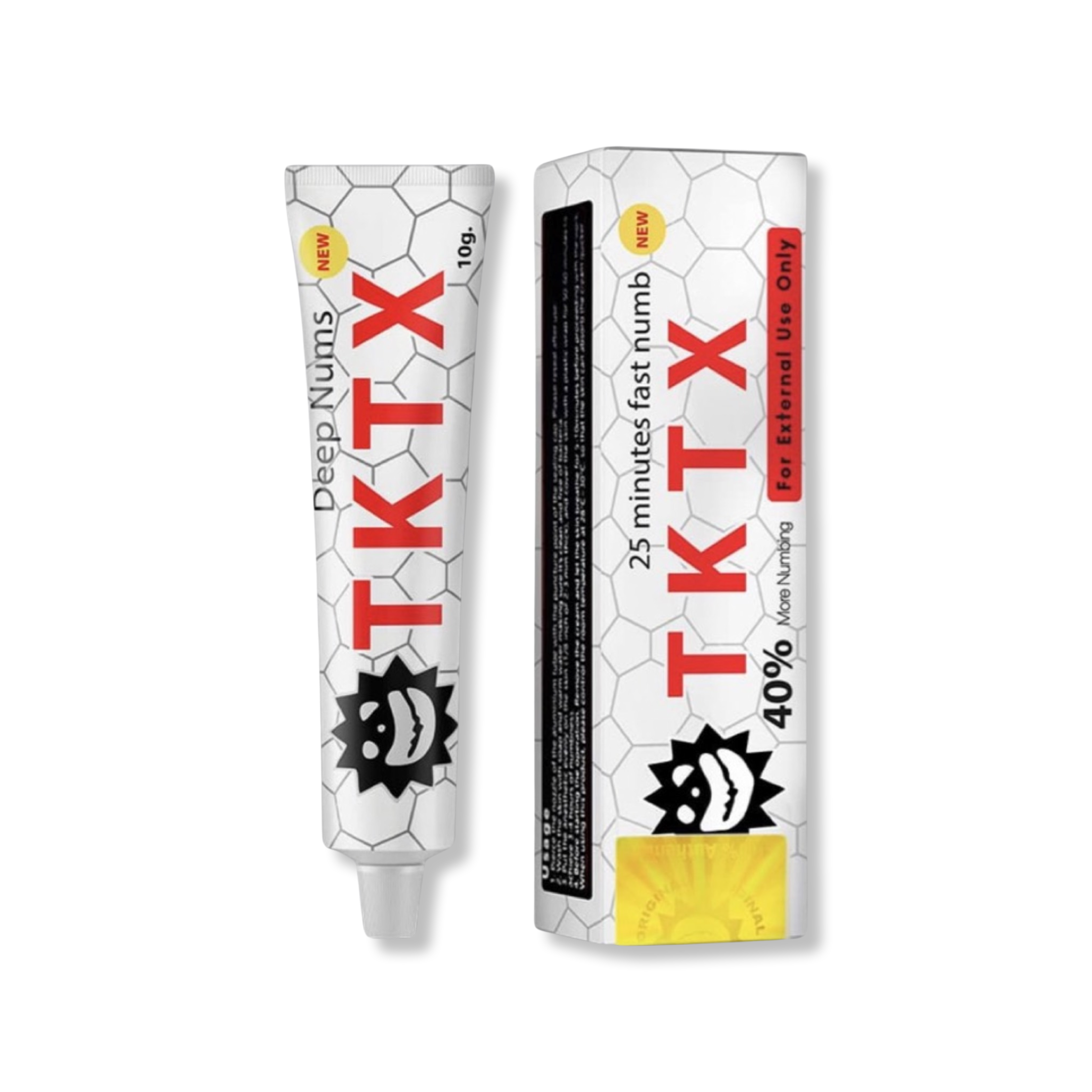 TKTX White 40% Numbing Cream – Fast-Acting Pain Relief for Tattoos & Cosmetic Procedures 10g