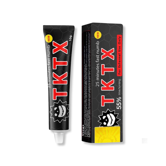 TKTX Black 55% Numbing Cream – Maximum Strength Pain Relief for Tattoos & Cosmetic Procedures 10g