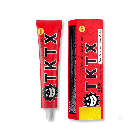 TKTX Red 55% Numbing Cream – Maximum Strength Pain Relief for Tattoos & Cosmetic Procedures 10g