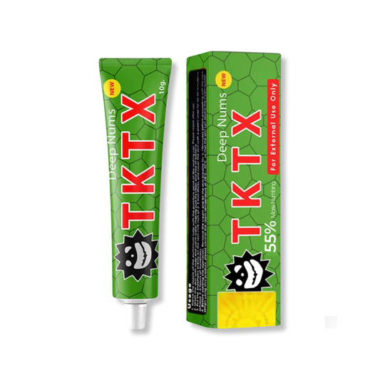 TKTX Green 55% Numbing Cream – Professional-Grade Pain Relief for Tattoos & Cosmetic Procedures 10g