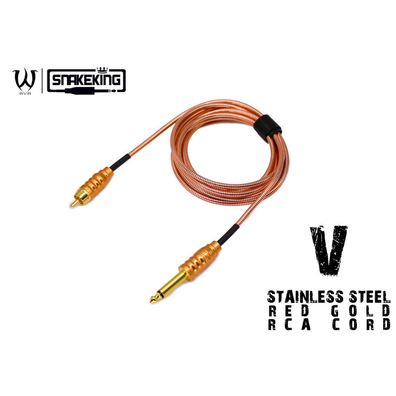 AVA Snakeking Steel-Braided RCA Clip Cord – 2 m