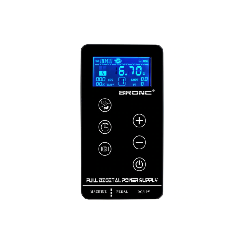 Bronc Hummingbird V1 Black Digital Tattoo Power Supply
