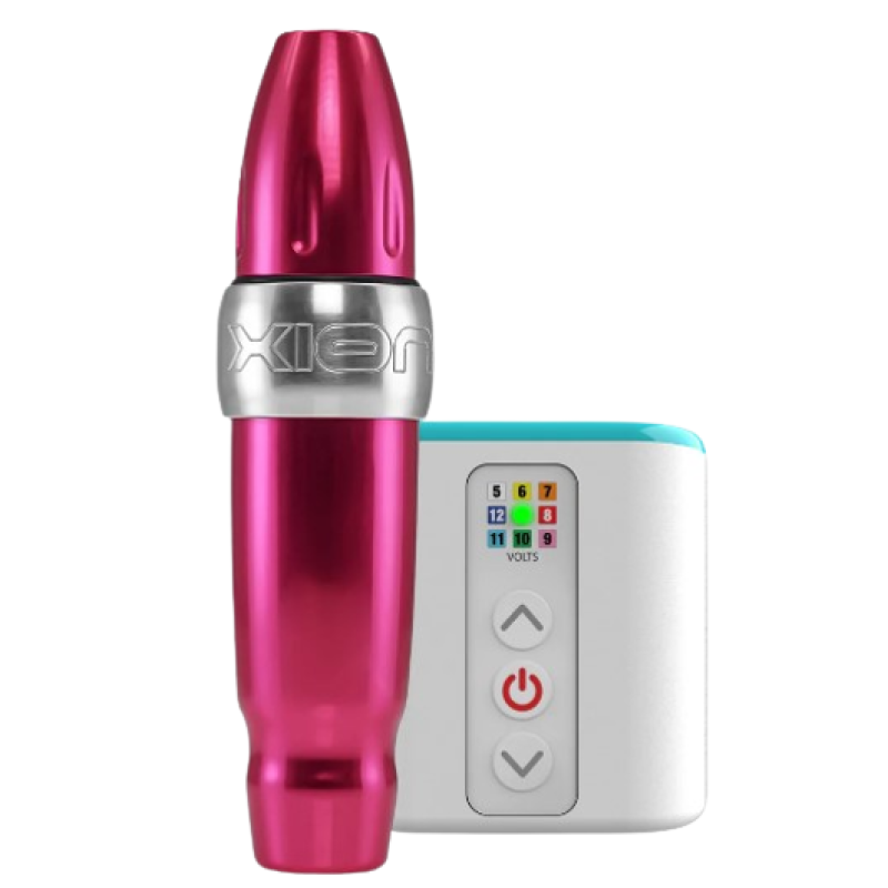 FK Irons Spektra Xion S Bubblegum Tattoo Machine with AirBolt Mini Wireless Power Supply