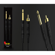 Big Wasp TP-X-052 Black Silicone RCA Clip Cord