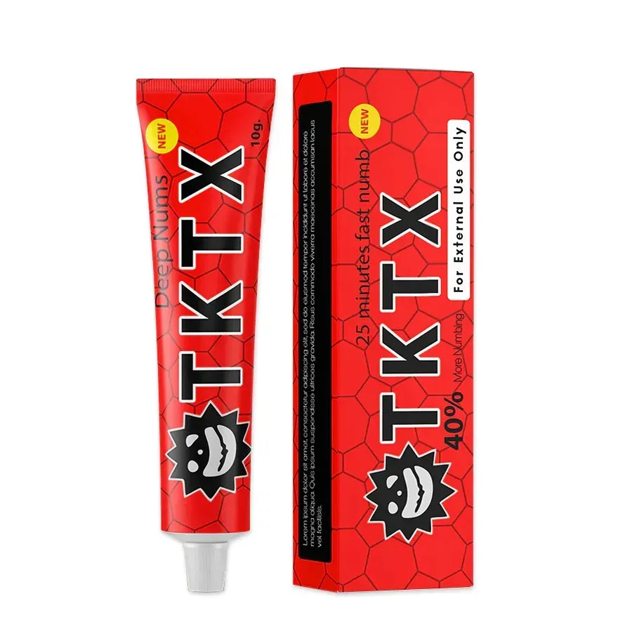 Red TKTX 40% Numbing Cream – Strongest Fast-Acting Pain Relief for Tattoos and Procedures (10g)