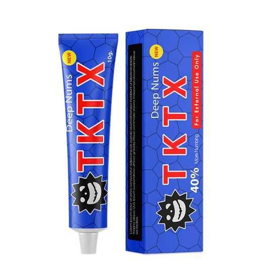 Crème TKTX Bleue 40 % – Soulagement avancé de la douleur pour les tatouages et les procédures cosmétiques 10 g